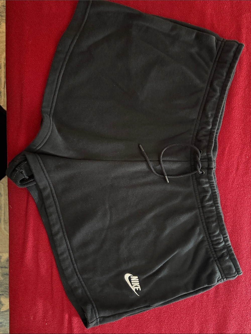 Nike Black Women's Athletic Fleece Shorts with Logo